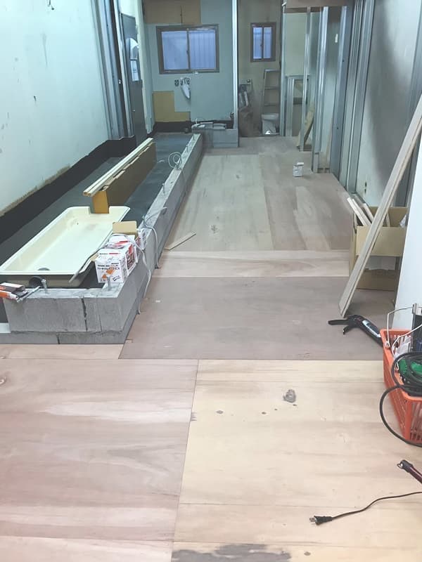 和食店改修工事施工中